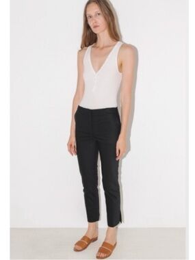 Helmut Lang Black straight leg cropped pants size 4/ small